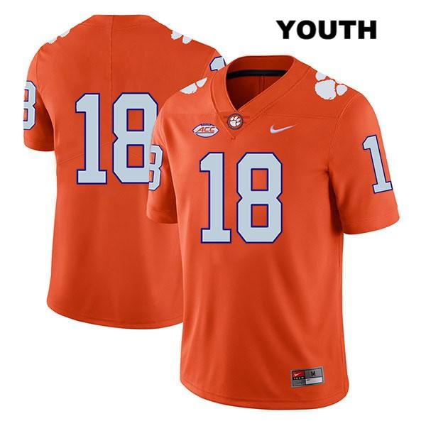 Youth Clemson Tigers #18 Joseph Charleston Stitched Orange Legend Authentic Nike No Name NCAA College Football Jersey IIJ3546HN